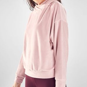 🆕✨  Fabletics - Pink Velour Hoodie Pullover